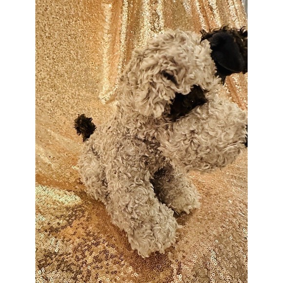 TY 11” Plush BOGGS Puppy Classic Beanie Buddy Gray Brown Curly Terrier 2009 Spot - Picture 3 of 8